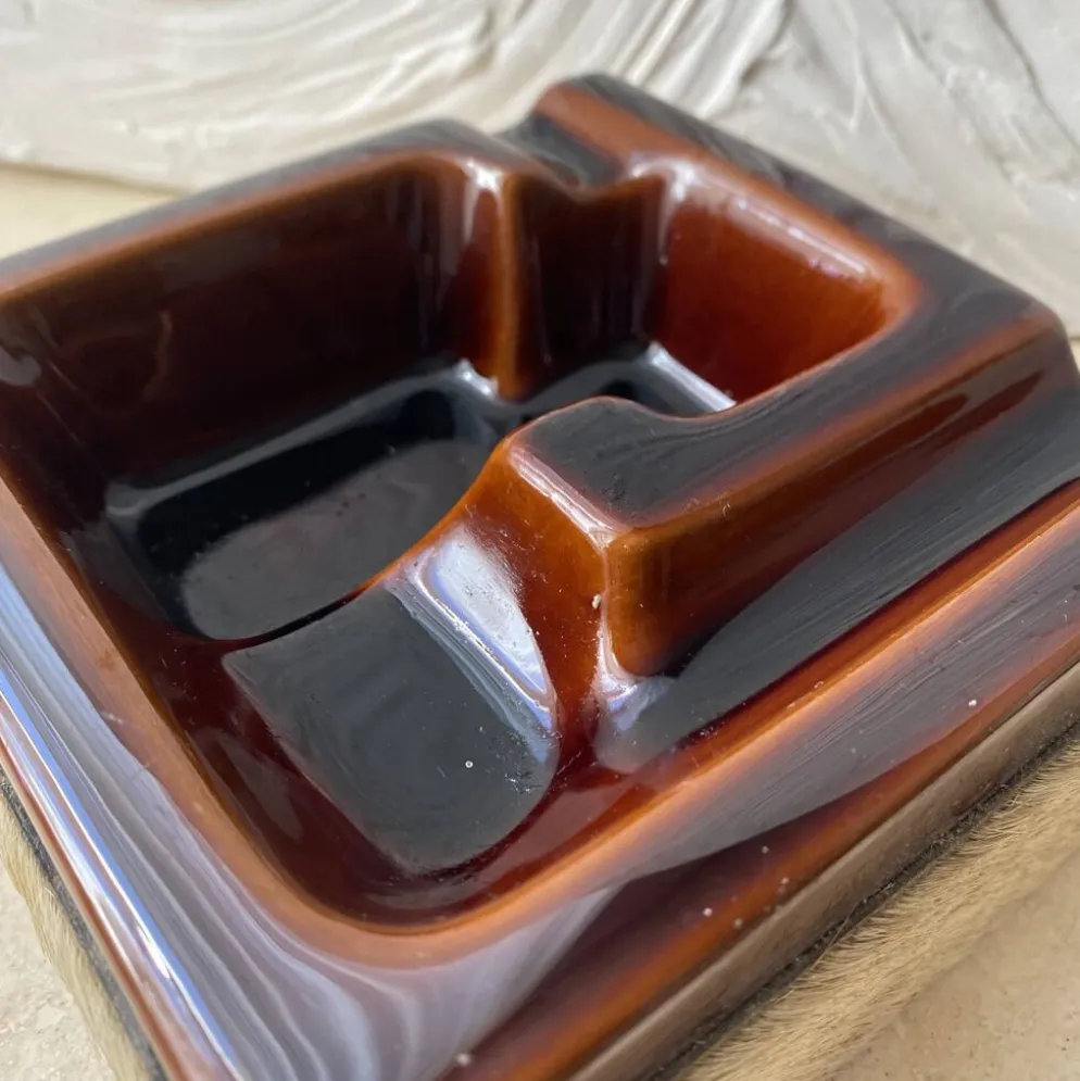 Cendrier et porte pipe Longchamp années 70