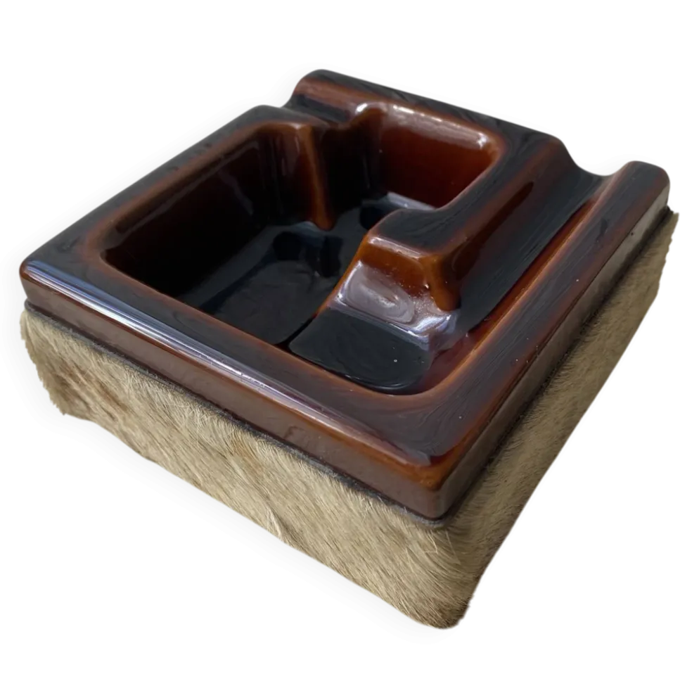 Cendrier et porte pipe Longchamp années 70