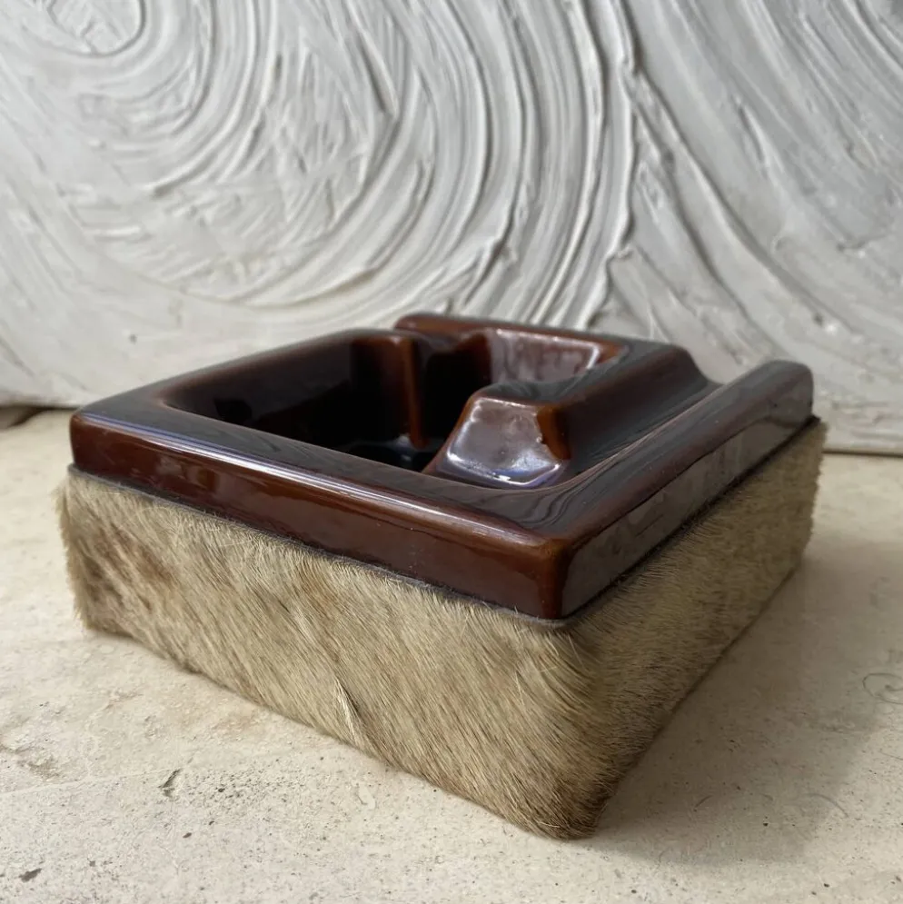 Cendrier et porte pipe Longchamp années 70