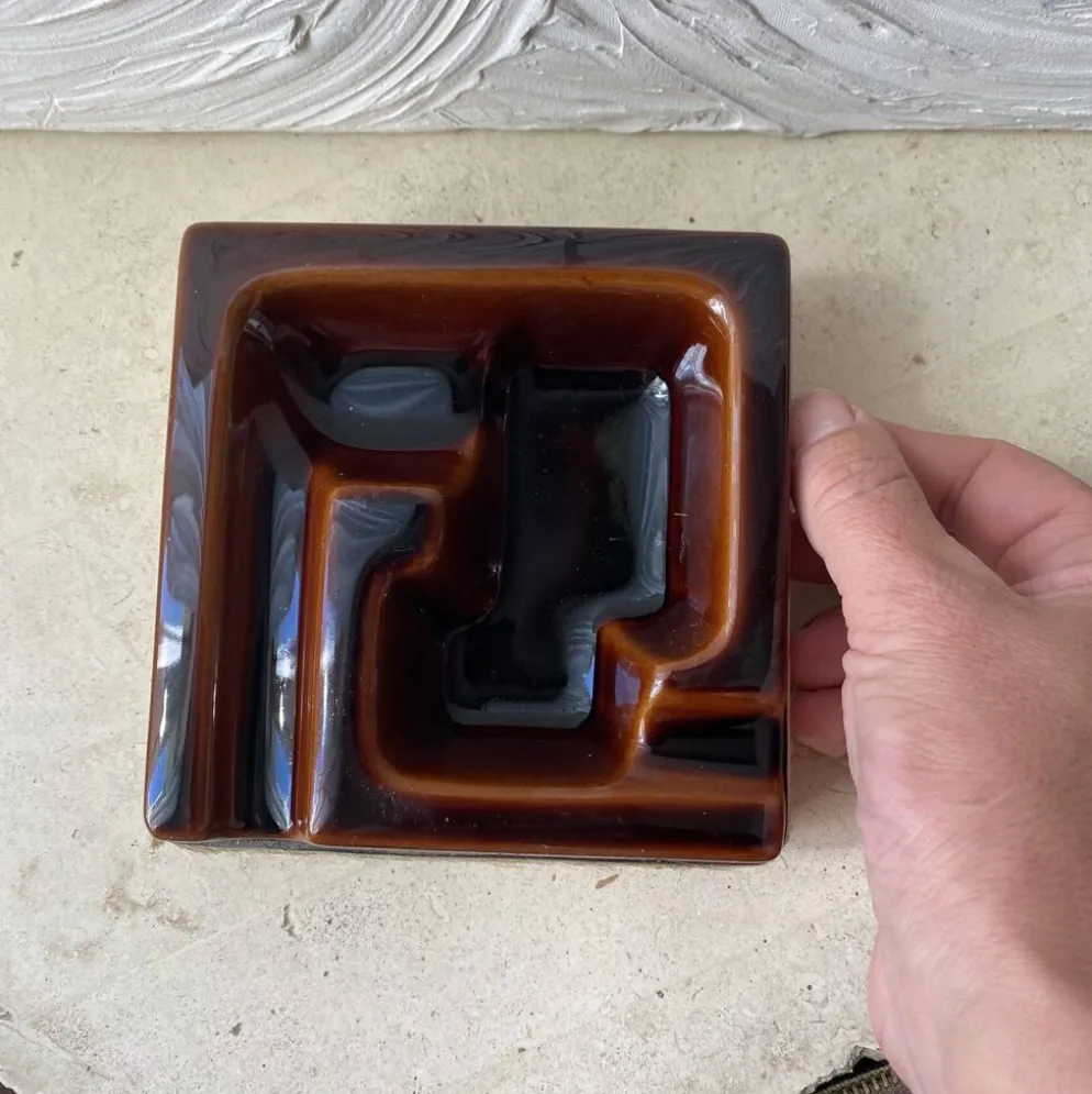 Cendrier et porte pipe Longchamp années 70