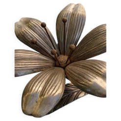 Cendrier Fleur en Laiton Massif Vintage - 6 Pétales Amovibles - Années 60/7