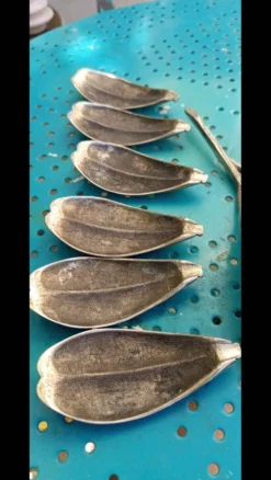 Cendrier Fleur en Laiton Massif Vintage - 6 Pétales Amovibles - Années 60/7