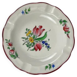 Cendrier, modèle réverbère par KG Lunéville, motif tulipe