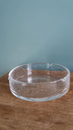 Cendrier ou vide-poche en verre bullé artisanal
