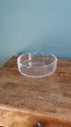 Cendrier ou vide-poche en verre bullé artisanal