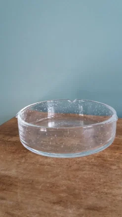 Cendrier ou vide-poche en verre bullé artisanal