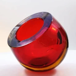 Cendrier rare des années 1960 en verre de Murano par Flavio Poli pour Seguso.