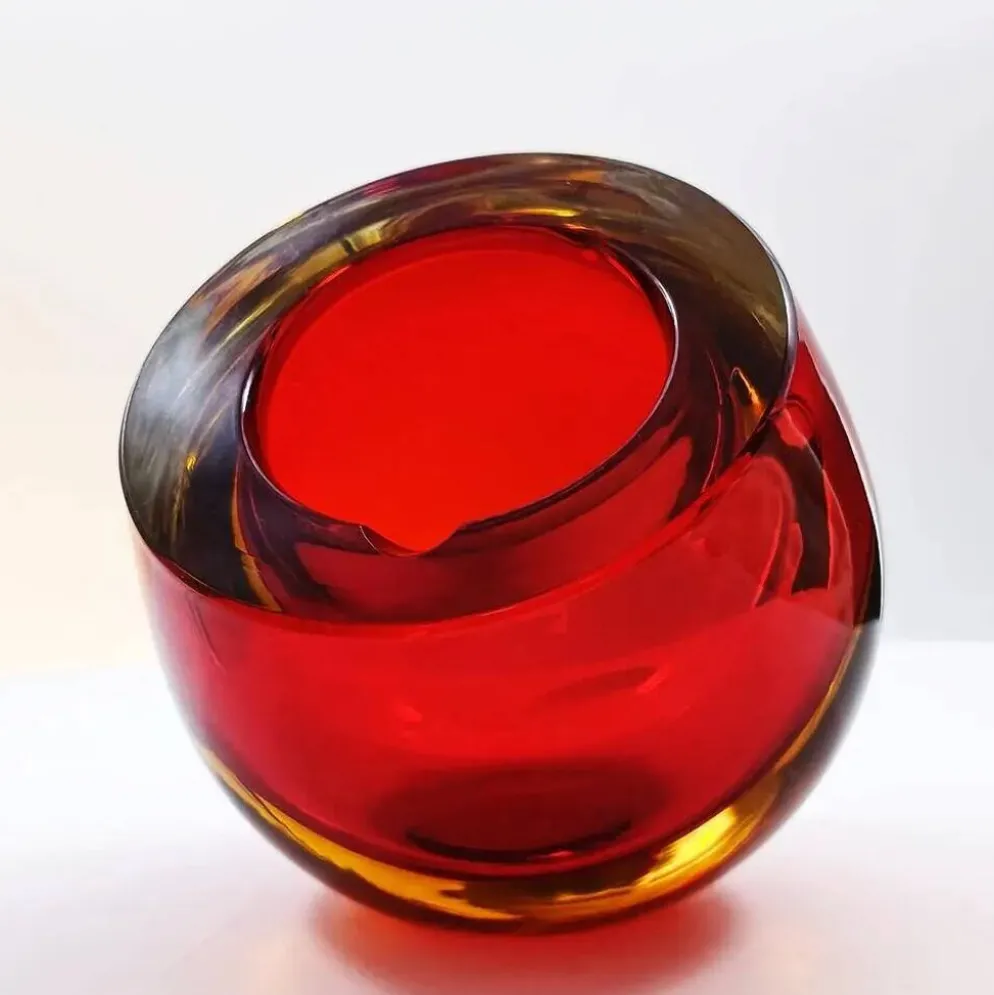 Cendrier rare des années 1960 en verre de Murano par Flavio Poli pour Seguso.