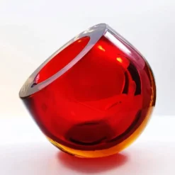 Cendrier rare des années 1960 en verre de Murano par Flavio Poli pour Seguso.