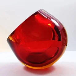 Cendrier rare des années 1960 en verre de Murano par Flavio Poli pour Seguso.