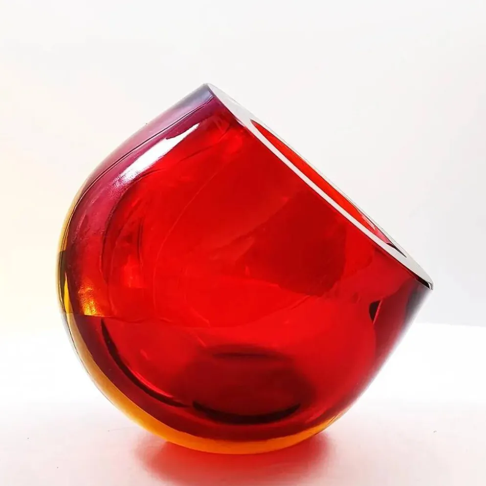 Cendrier rare des années 1960 en verre de Murano par Flavio Poli pour Seguso.