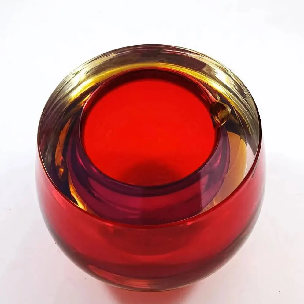 Cendrier rare des années 1960 en verre de Murano par Flavio Poli pour Seguso.
