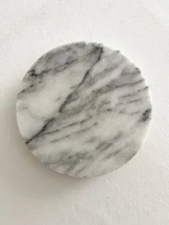 Cendrier rond en marbre gris vintage