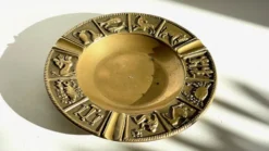 CENDRIER Signes du Zodiaque BRONZE Vintage