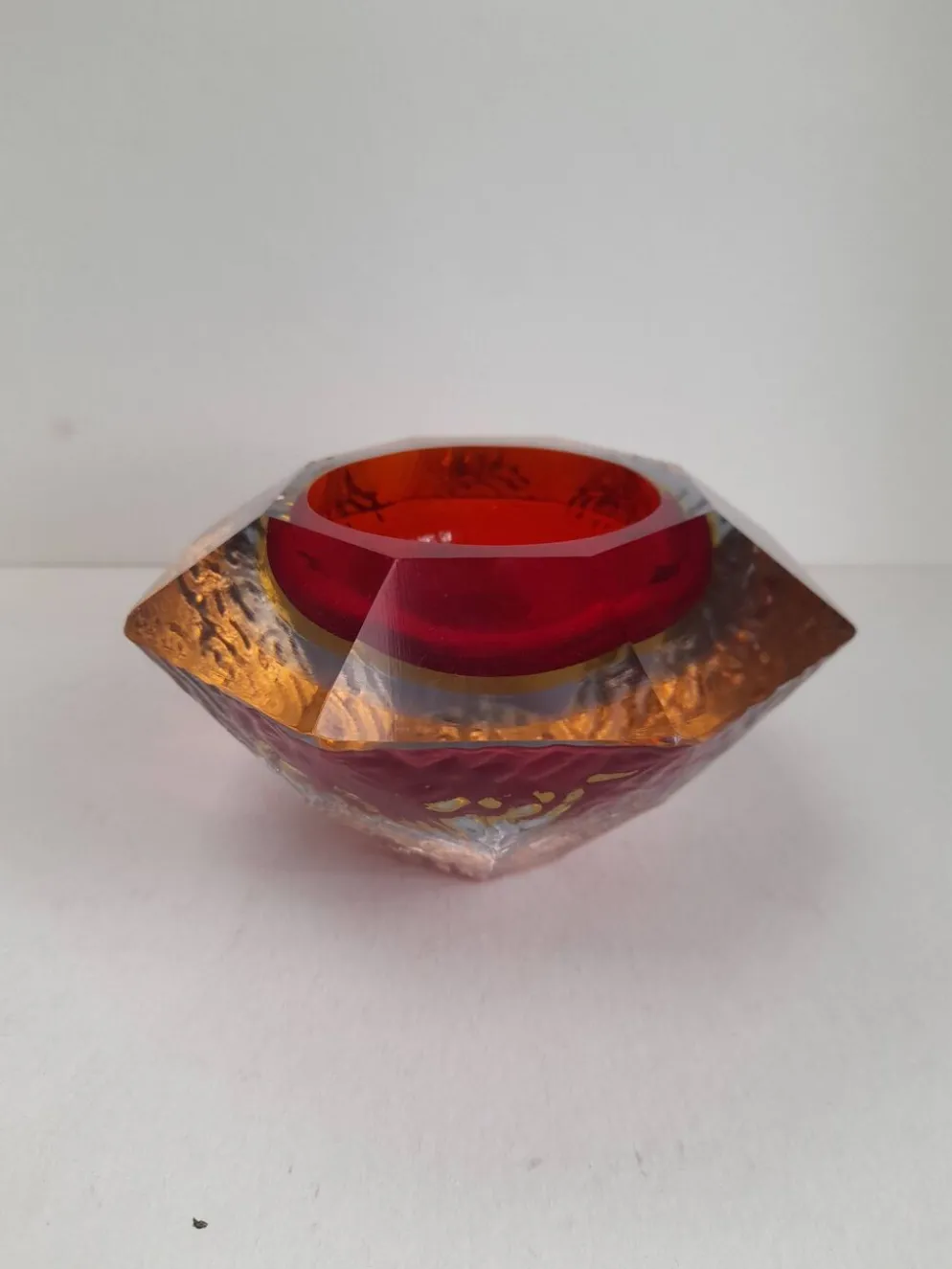 Cendrier sommerso triple verre de Murano