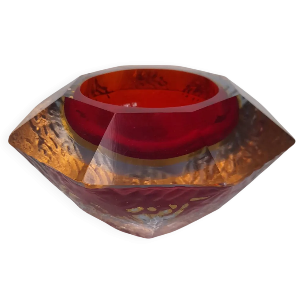 Cendrier sommerso triple verre de Murano