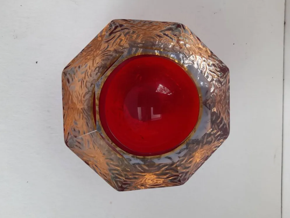 Cendrier sommerso triple verre de Murano