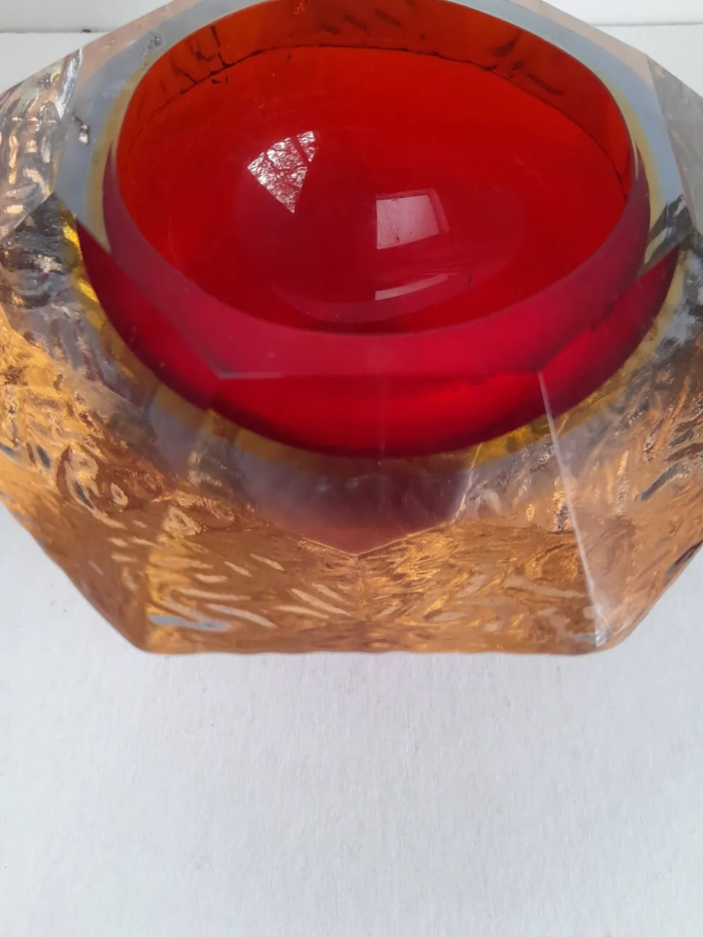 Cendrier sommerso triple verre de Murano