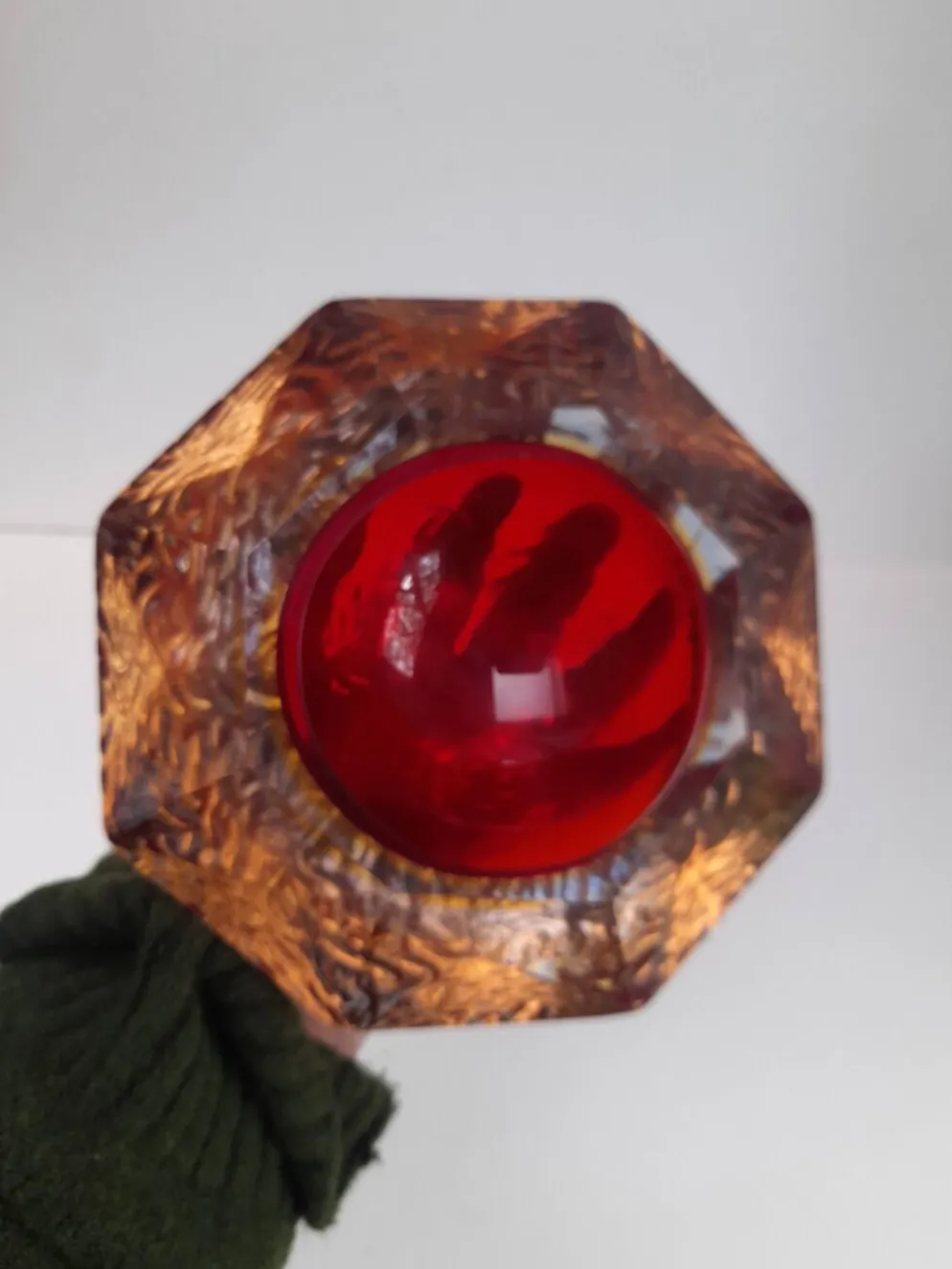 Cendrier sommerso triple verre de Murano