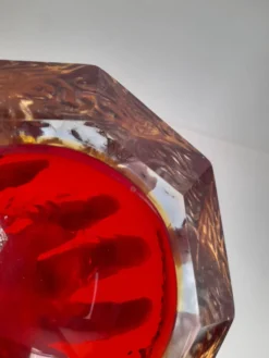 Cendrier sommerso triple verre de Murano