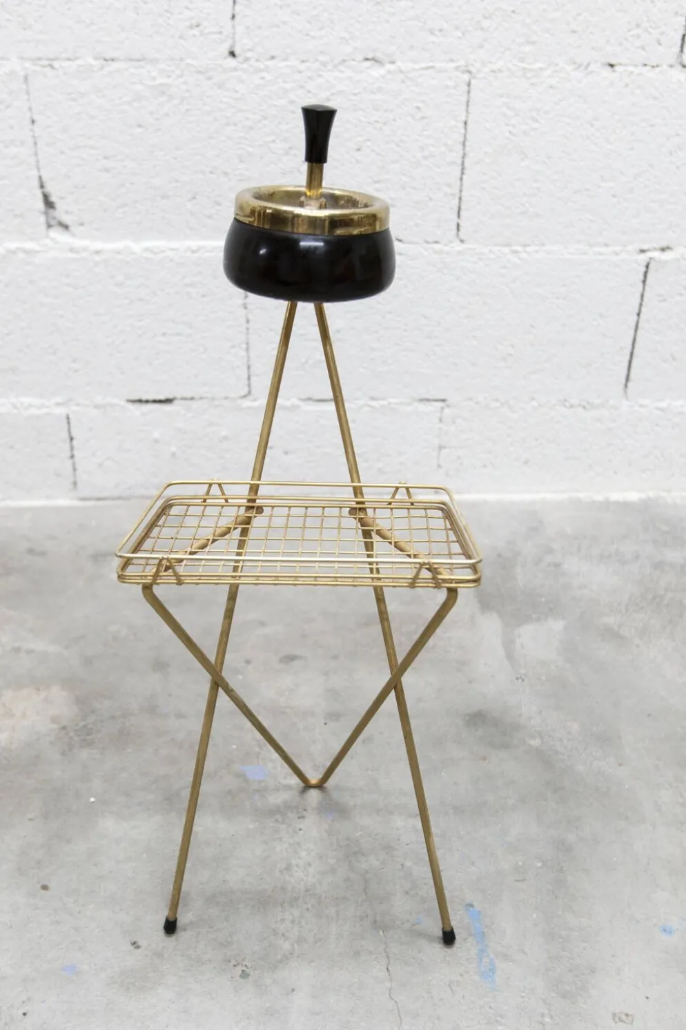 Cendrier Tripode 1960 laiton doré