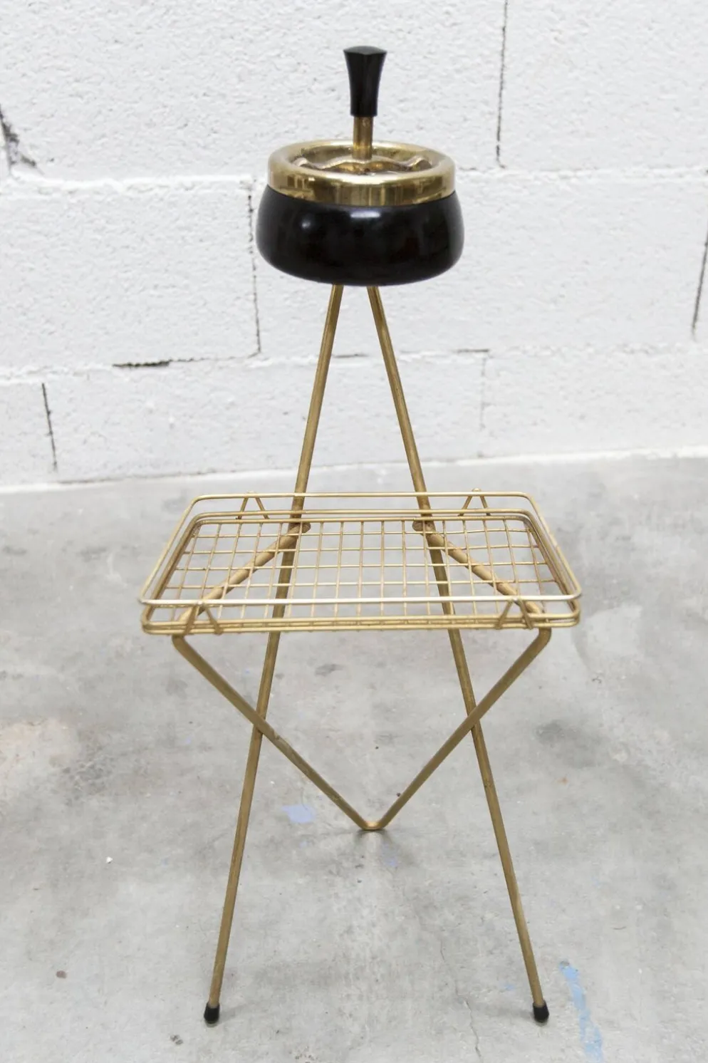 Cendrier Tripode 1960 laiton doré