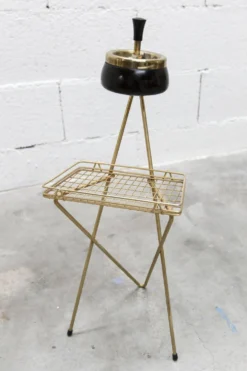 Cendrier Tripode 1960 laiton doré