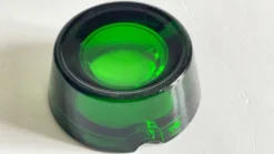 Cendrier verre vert vintage