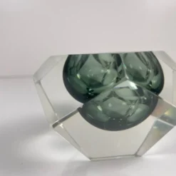 Cendrier / vide poche Sommerso en verre de Murano, forme diamant, Italie, 1970