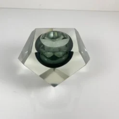 Cendrier / vide poche Sommerso en verre de Murano, forme diamant, Italie, 1970