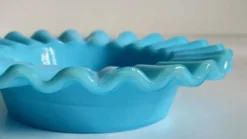 CENDRIER Vide-Poche Verre OPALIN Bleu