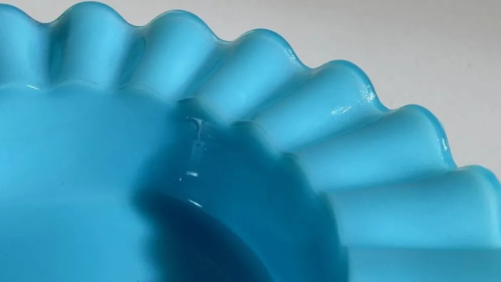 CENDRIER Vide-Poche Verre OPALIN Bleu