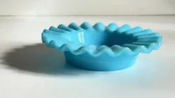 CENDRIER Vide-Poche Verre OPALIN Bleu