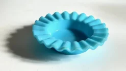 CENDRIER Vide-Poche Verre OPALIN Bleu