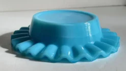 CENDRIER Vide-Poche Verre OPALIN Bleu