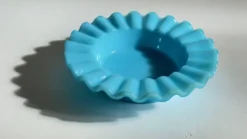 CENDRIER Vide-Poche Verre OPALIN Bleu