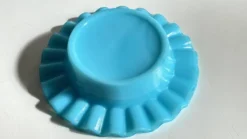 CENDRIER Vide-Poche Verre OPALIN Bleu
