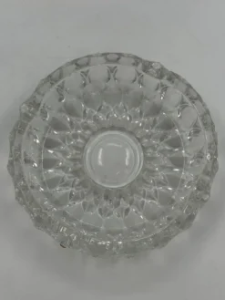 Cendrier vintage en verre cristal taillé