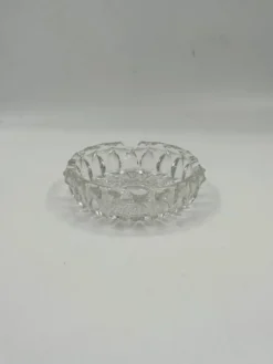 Cendrier vintage en verre cristal taillé