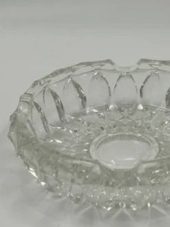 Cendrier vintage en verre cristal taillé