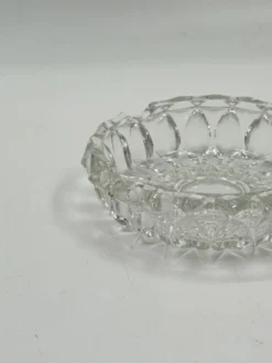 Cendrier vintage en verre cristal taillé