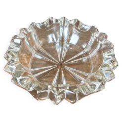 Cendrier vintage en verre transparent à décor étoilé
