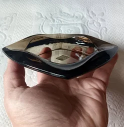 Cendrier vintage Luminarc années 60/70 en verre fumé