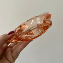 Cendrier vintage Luminarc en verre rose