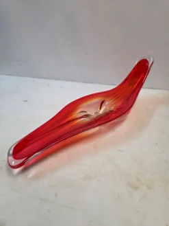 Centre de table en verre soufflé vintage des années 70 - 65 cm