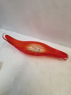 Centre de table en verre soufflé vintage des années 70 - 65 cm