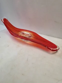 Centre de table en verre soufflé vintage des années 70 - 65 cm