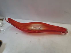 Centre de table en verre soufflé vintage des années 70 - 65 cm