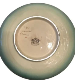 Cerart Monaco Plat Rond Sur Petit Pied Céramique Emaillée Vers 1950