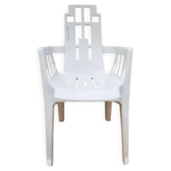 Chaise Boston empilable en plastique par Pierre Paulin pour Henry Massonnet années 1980